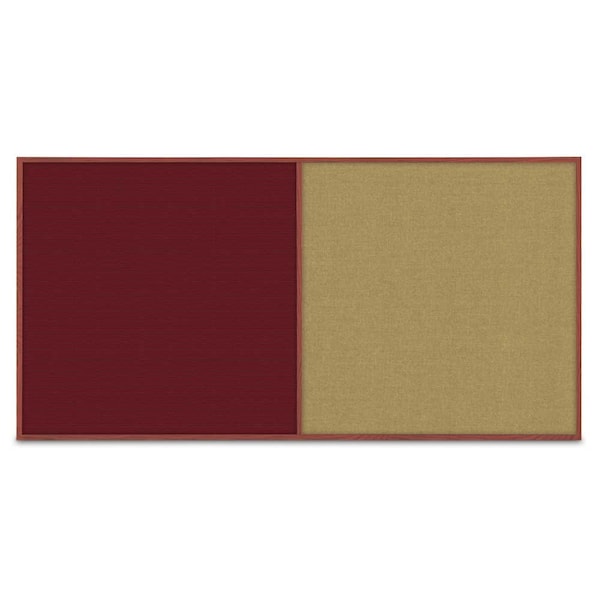 United Visual Products Enclosed Corkboard, 3 Door, 96"x48", 4" Fra, UV3413-SATIN-CORK UV3413-SATIN-CORK - main